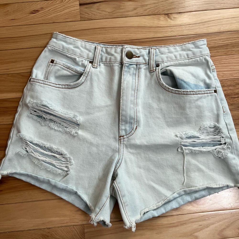Billabong Light Wash Distressed Jean Shorts